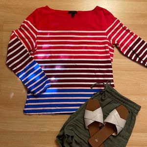 J. Crew Multicolored Striped Shirt size small